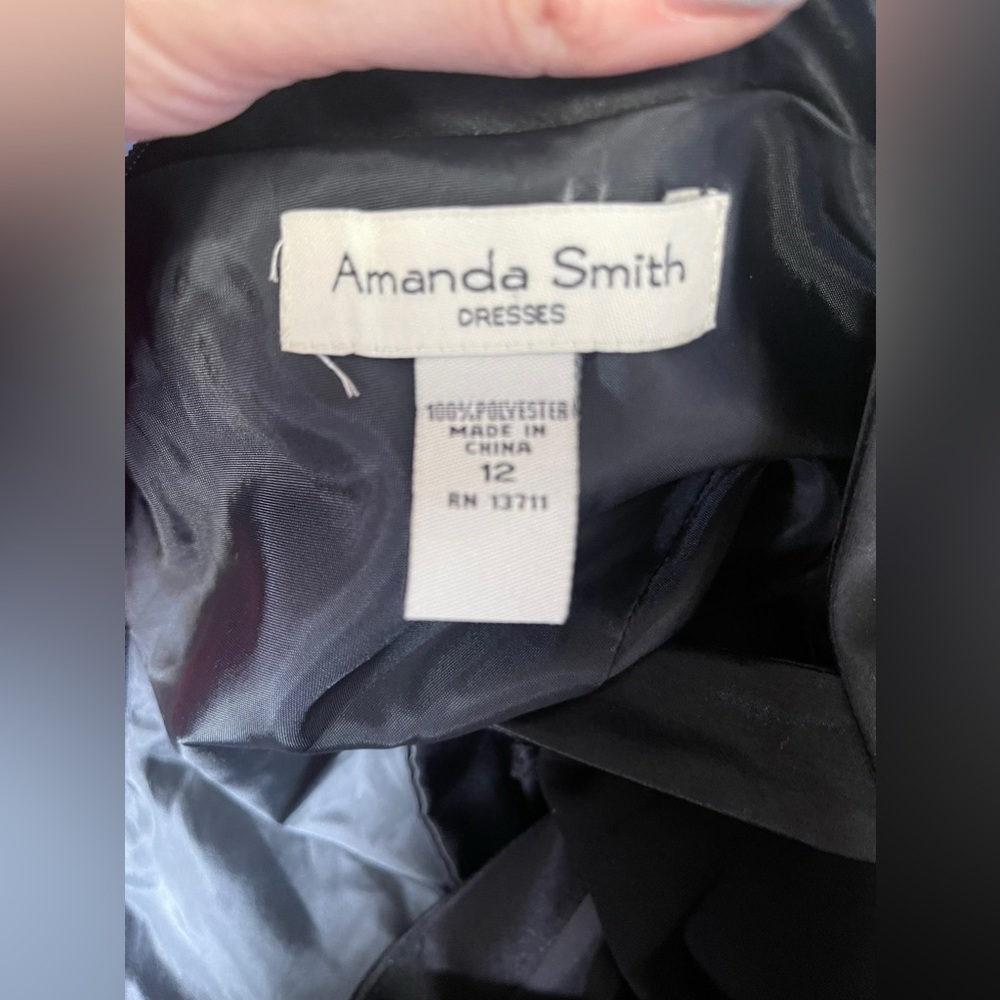 Amanda‎ Smith Dress Size 12 stunning long elegant black dress with open back 🖤 - Picture 4 of 7